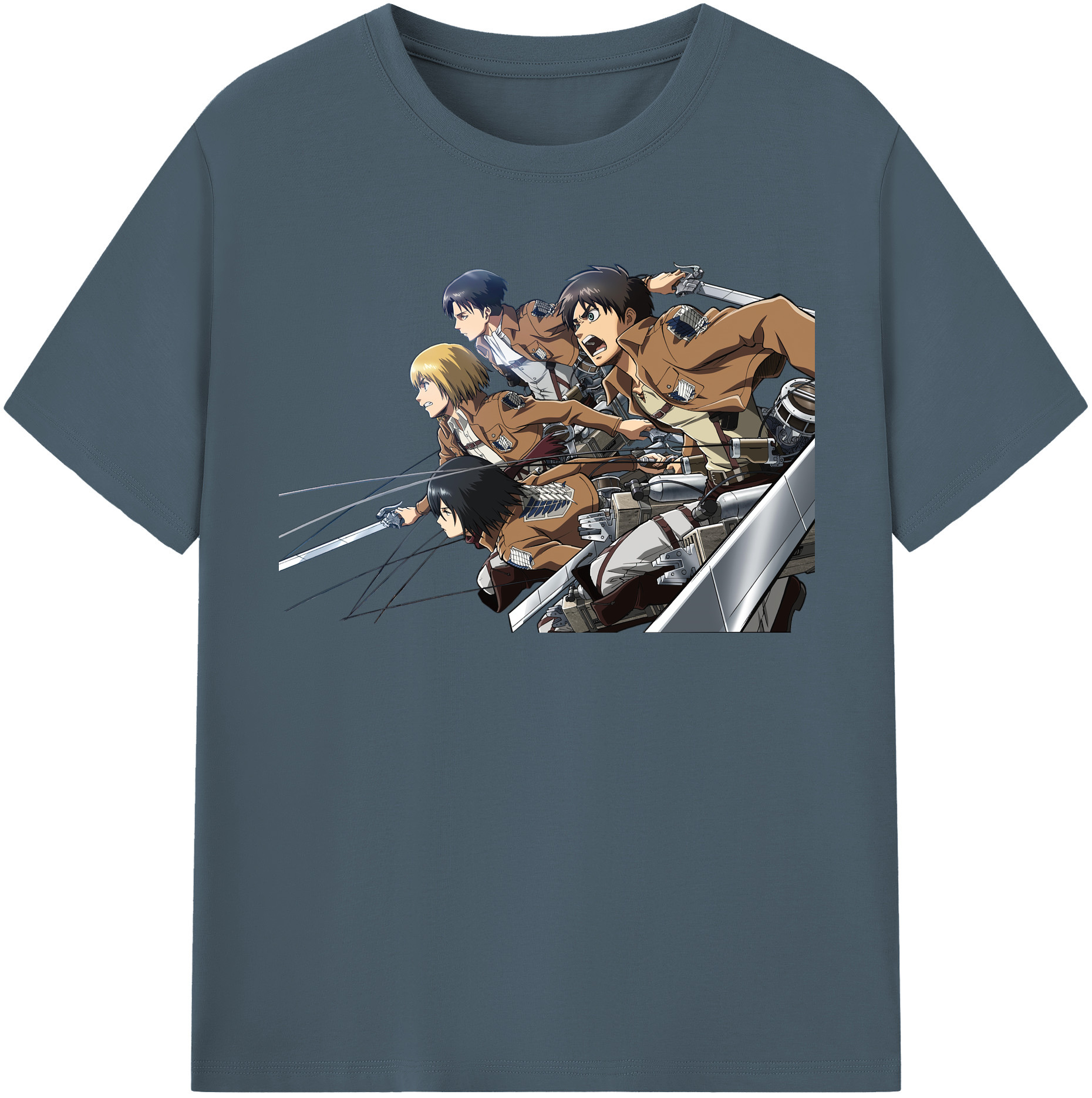 （画像用） 進撃の巨人 Attack on Titan 綿100％半袖Tシャツ（フロントプリント）